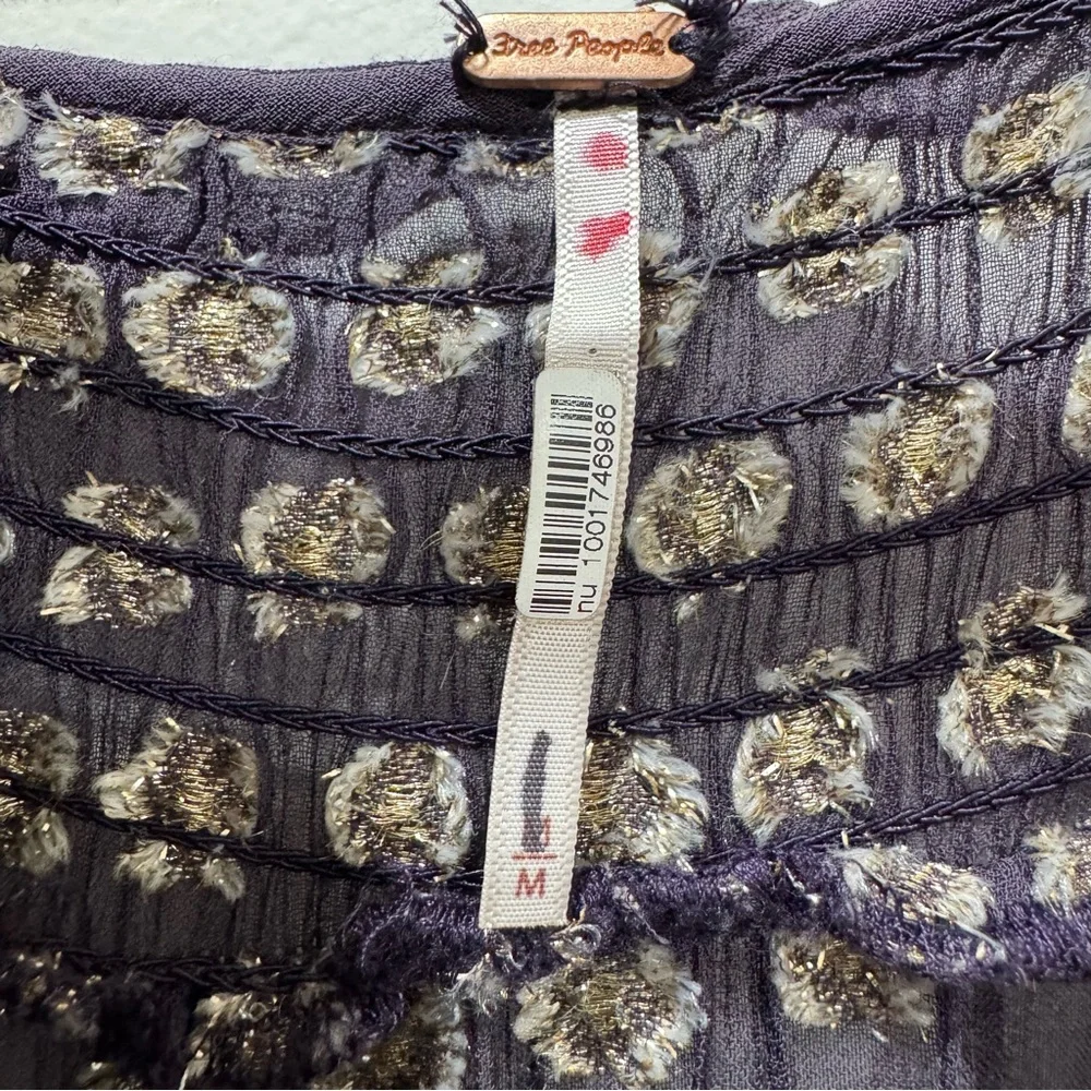 Free People Stella Maxi Midi Dress Women's Medium Sheer *No Slip